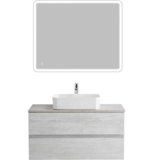 Мебель для ванной комнаты Cezares Molveno 46 100 legno bianco, со столешницей marmo crema opaco