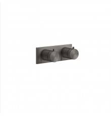 Gessi 316 Термостатический смеситель, с подключением на 3/4rdquo;, фильтр, на 2 источника, внешняя часть, цвет: brushed black metal pvd. 54034#707