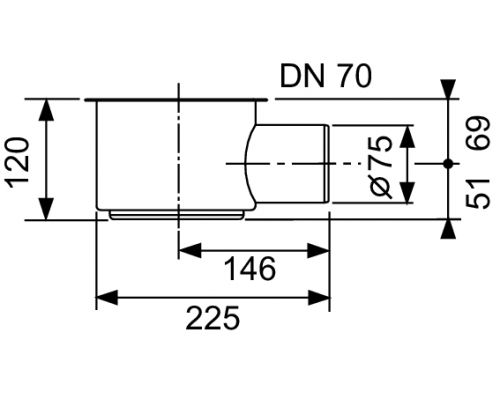 TECE drainline, сифон, 1,2 л/c, DN 50, выход вбок, высота монтажа от нижнего края сифона до верхнего края слива ndash; 148 мм.. 650002 TECE drainline, сифон, 1,2 л/c, DN 50, выход вбок, высота монтажа от нижнего края сифона до верхнего края слива ndash; 148 мм.. 650002