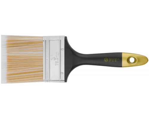 Кисть флейцевая "Лайн", искусственная щетина, пластиковая ручка  3" (75 мм)
