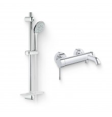 Душевой комплект Смеситель Grohe Essence New 33624001 + Гарнитур Euphoria 110 Champagne 27232001