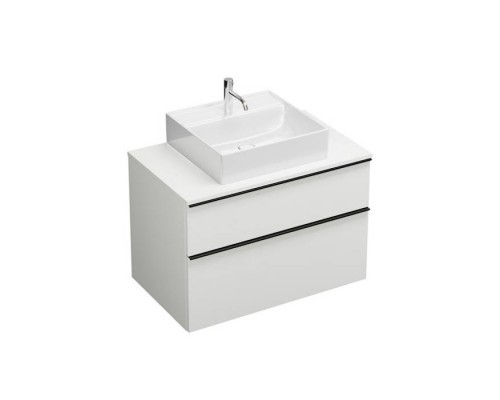 Burgbad Eqio Комплект мебели 900х550х600 мм с крам.умыв. квадратным, цвет белый, с 1 отв под смес., 2 ящика, ручки G0252, цвет: белый матовый. SGUP090F2009GO252C0001*1