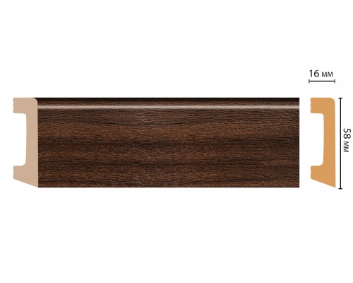 Плинтус напольный DECOMASTER D234-438 ШК/15 (58*16*2400мм) Плинтус напольный DECOMASTER D234-438 ШК/15 (58*16*2400мм)