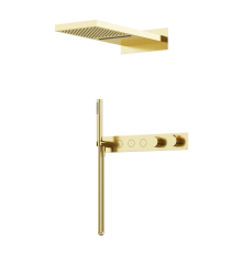 Душевой комплект Sancos Linn SC9023BG, С ВНУТРЕННЕЙ ЧАСТЬЮ, брашированное золото, PVD покрытие