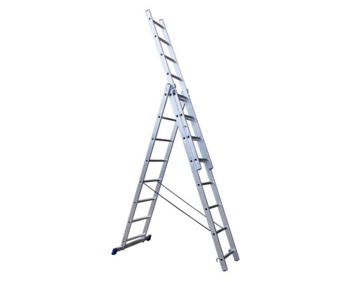 Лестница трехсекционная универсальная 8 ступеней AL308