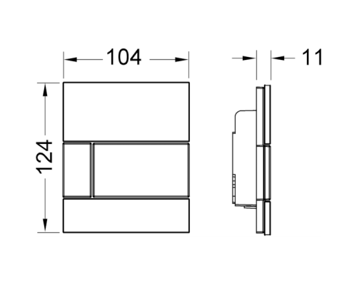 TECE TECEsquare Urinal Панель смыва для писсуара, стекло белое, цвет: белый. 9242800 TECE TECEsquare Urinal Панель смыва для писсуара, стекло белое, цвет: белый. 9242800