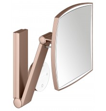 Косметическое зеркало Keuco iLook Move 17613299002 с подсветкой, телескопическое, поворотное, красное золото шлифованное