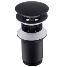 Timo 8011/03 Донный клапан для раковин с переливом, PushOpen, Черный матовый 8011/03