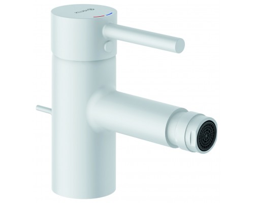 Kludi 38 533 5376 Bozz Смеситель для биде, со сливным гарнитуром, Белый мат 385335376