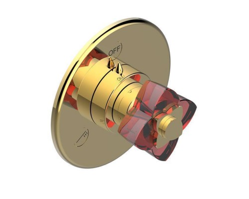 THG Petale De Cristal Rouge Переключатель встраиваемый, внешняя часть, цвет: полированное золото. U6C-F01-48M2SB THG Petale De Cristal Rouge Переключатель встраиваемый, внешняя часть, цвет: полированное золото. U6C-F01-48M2SB