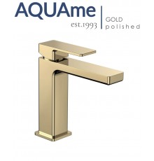 Смеситель для раковины AQUAme Savona 125 полированное золото AQM6810GG