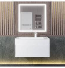 Мебель для ванной комнаты Uperwood Lotus 80 подвесная, с ящиком, белая