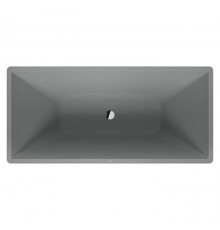 Duravit Vitrium Ванна отдельностоящая 160x75см, с ножками, с2 наклонами для спины, прямоугольная, цвет: светло-серый матовый. 700460HD