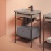 Artceram Fuori Scala Консоль металлическая с раковиной, 57х42.5х83см., напольная, с выдвижным ящиком, цвет: moka/matera. TFL034 41 00, ACA056 56, ACM039 52
