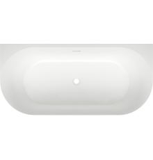 Акриловая ванна Wellsee Belle Spa 3.0 170x80 см, пристенная, белая, на ножках, со сливом-переливом, с донным клапаном, фурнитура золото