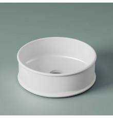 Artceram Atelier Раковина 44 см, без отв., накладная, без перелива, цвет: белый. ATL001 01 00