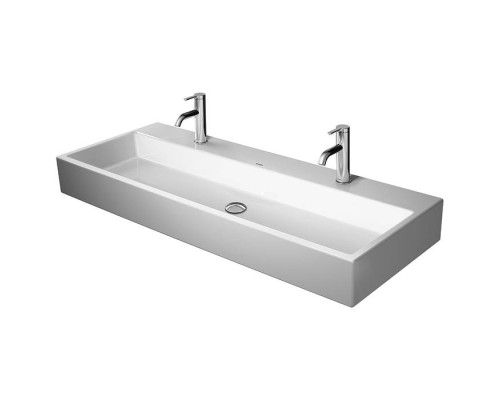 Duravit Vero Air Раковина накладная 120х47см, с 2 отв., без перелива, шлифованная, цвет: белый. 2350120043