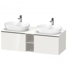 Duravit D-Neo Тумбочка подвесная 140х45.9x55см., 2 раковины, 2 ящика, цвет: белый высокоглянцевый. 2372600070,  DE4950B2222