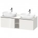 Duravit D-Neo Тумбочка подвесная 140х45.9x55см., 2 раковины, 2 ящика, цвет: белый высокоглянцевый. 2372600070,  DE4950B2222