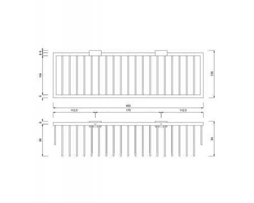 Decor Walther WA WND2 Корзина универсальная 40x12.5x9см для душа, подвесная, цвет: хром. 0703600
