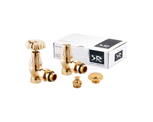 Комплект SR Rubinetterie серия Floral Old Style 1/2 угловой цвет золото K337-1500D000
