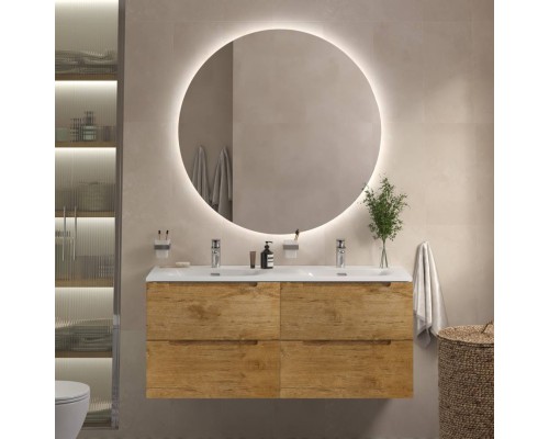 Мебель для ванной комнаты BelBagno Etna 120 для двоих, rovere nature, раковина BB-8099-120-2