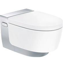 Унитаз подвесной Geberit AquaClean Mera Comfort 146.214.21.1 с системой удаления запахов, глянцевый хром