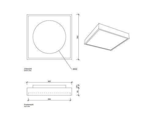 Decor Walther Cut 30 Светильник потолочный 30x30x7см, 2x R7S 78mm max. 100W, цвет: хром. 0212500
