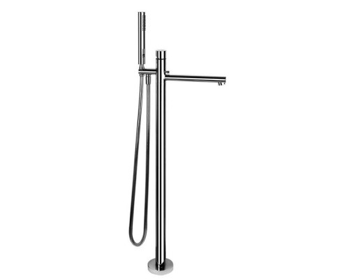 Gessi Ovale Напольный смеситель для ванны с ручным душем (без встраиваемой части), внешняя часть, цвет: хром. 24964#031 Gessi Ovale Напольный смеситель для ванны с ручным душем (без встраиваемой части), внешняя часть, цвет: хром. 24964#031