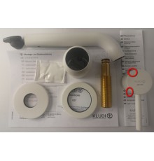 SaleKludi382445376 Bozz Смеситель для раковины 180 мм, настен., на 2 отв. (внеш. монт. ч.) Белый мат Sale382445376_1013