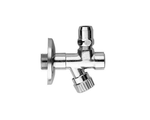 Gattoni Accessori Угловой вентиль с фильтром 1/2x3/8 без цангового зажима, цвет хром. 1220/00C0 Gattoni Accessori Угловой вентиль с фильтром 1/2x3/8 без цангового зажима, цвет хром. 1220/00C0