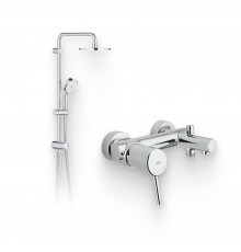 Душевой комплект Смеситель Grohe Concetto 32211001 + Стойка New Tempesta Cosmopolitan 27394002