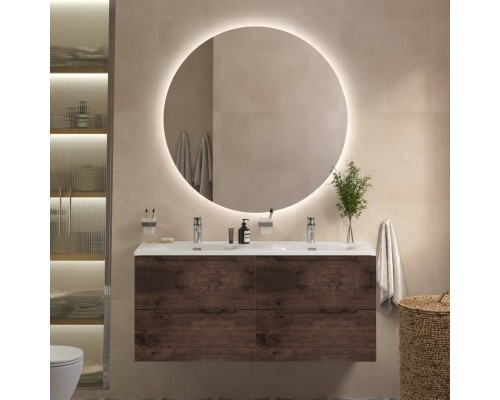Мебель для ванной комнаты BelBagno Etna 120 для двоих, rovere moro, раковина BB-8099-120-2