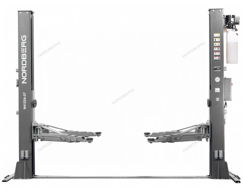 Подъемник двухстоечный 5 т, нижняя синхронизация, с электростопорами, 380 В, серый NORDBERG N4122AE-