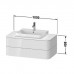 Duravit Happy D.2 Plus Тумба подвесная 100x55х40.8см, с раковиной и 2 ящиками, цвет: белый глянцевый. 2360600000, HP031E02222, HP497102222