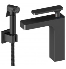 Timo 4360/03G Torne Смеситель для раковины 111 мм, с гигиеническим душем, черный 4360/03G