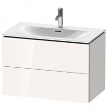Duravit L-Cube База подвесная 82x48.1x55см с раковиной, 2 ящика, цвет: глянцевый белый. LC630702222,  23448300001