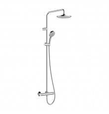 Hansgrohe Vernis Blend Душевая стойка с верхним душем 200 1jet с термостатом, EcoSmart, цвет: хром . 26089000