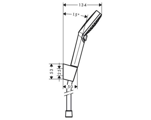 Hansgrohe Crometta Vario Porter Ручной душ, 10см, цвет: хром/белый. 26692400 Hansgrohe Crometta Vario Porter Ручной душ, 10см, цвет: хром/белый. 26692400