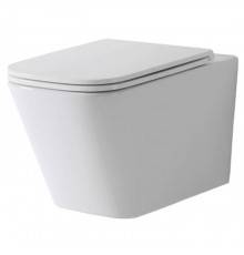 TECEspring S Комплект: Унитаз подвесной Regular, безободковый, смыв Torando flush, сиденье Slim с микролифтом и быстрым снятием, цвет: белый. 9700996