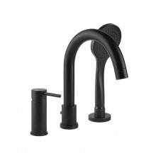 Gessi Emporio Via tortona Смеситель для ванны, на 3 отв., с переключателем, изливом и шлангом 1,50м, цвет: Black XL. 18637#299