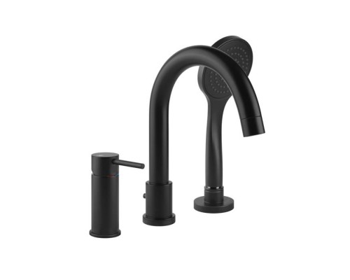 Gessi Emporio Via tortona Смеситель для ванны, на 3 отв., с переключателем, изливом и шлангом 1,50м, цвет: Black XL. 18637#299