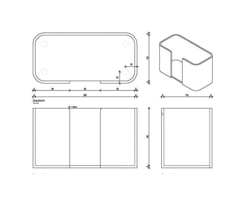 Decor Walther Black Stone Держатель для бумажных полотенец, настольный, цвет: черный матовый. 0974160