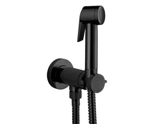 Bossini Paloma Гигиенический душ с прогрессивным смесителем и шлангом 125см., цвет: черный матовый . E37015B.073