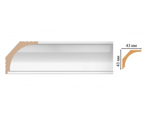 Плинтус потолочный DECOMASTER D109-114ДМ (43*43*2400мм) Плинтус потолочный DECOMASTER D109-114ДМ (43*43*2400мм)