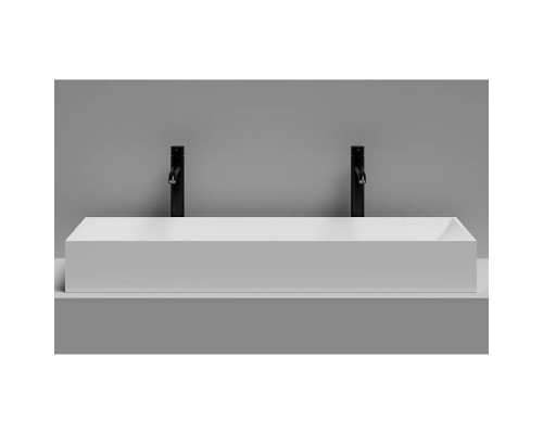 Salini Sonata Раковина накладная 120х45х13cм, без отв., без перелива, сифон, S-Stone, цвет: белый матовый. 1401201M