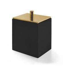 3SC BeMood Black Контейнер с крышкой настольный 10хh12,5х8 см, цвет: черный/золото матовое. BEMN48AGO