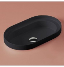 Artceram Fuori Scala Раковина 58х36 см, без отв., встраиваемая, без перелива, цвет: черный матовый. TFL033 17 00
