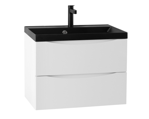 Тумба с раковиной BelBagno Marino 60, подвесная, bianco lucido, черная раковина Тумба с раковиной BelBagno Marino 60, подвесная, bianco lucido, черная раковина