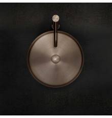 Gessi 316 Раковина 40 см, без отв., для установки на столешницу, без перелива, нержавеющая сталь, цвет: Copper brushed pvd. 54601#708